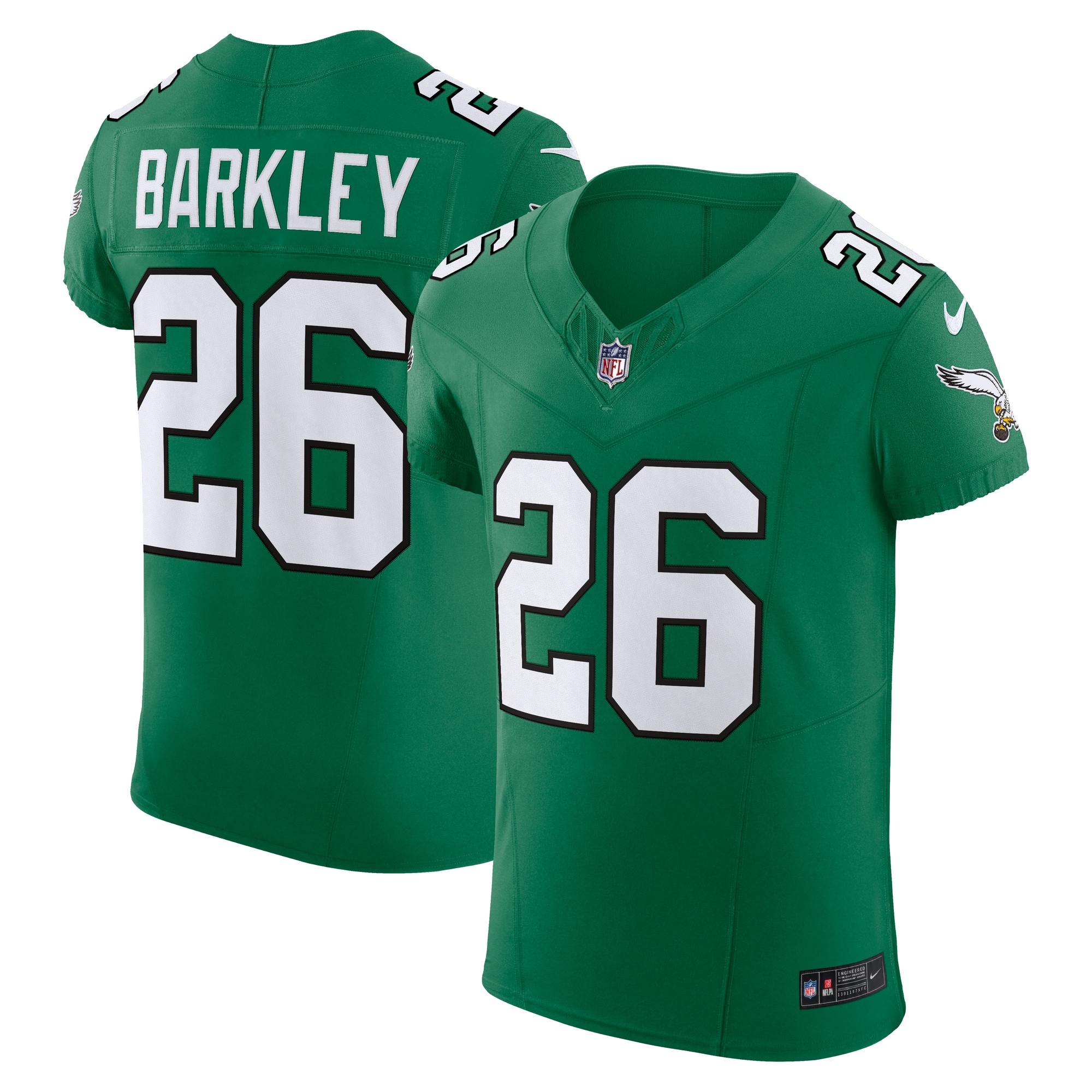 saquon barkley philadelphia eagles nike alternate vapor fuse elite jersey kelly green clowdercats qtvaz.jpg