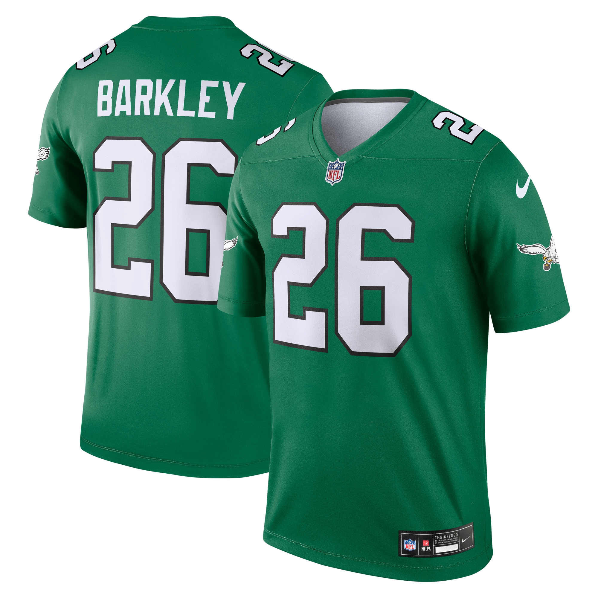 saquon barkley philadelphia eagles nike legend player performance top kelly green clowdercats eufej.jpg