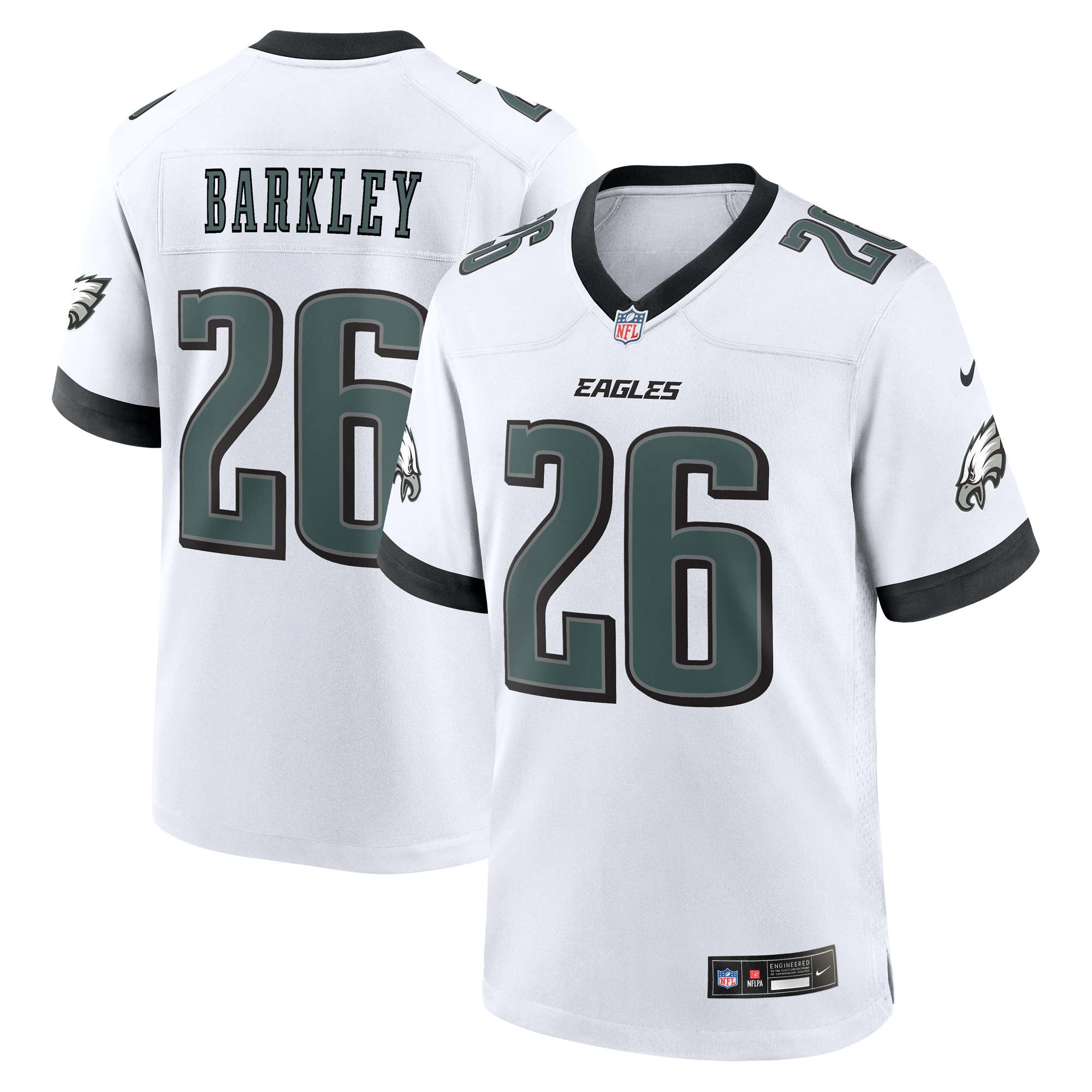 saquon barkley philadelphia eagles nike white game jersey white clowdercats gur1i.jpg
