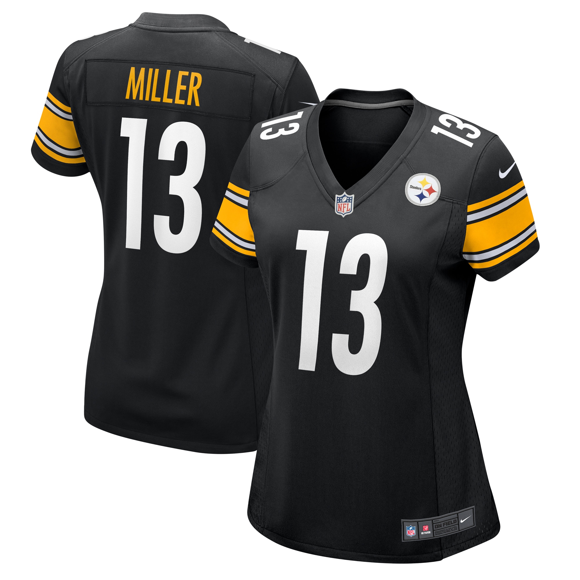scotty miller pittsburgh steelers nike womens team game jersey black clowdercats h24wa.jpg