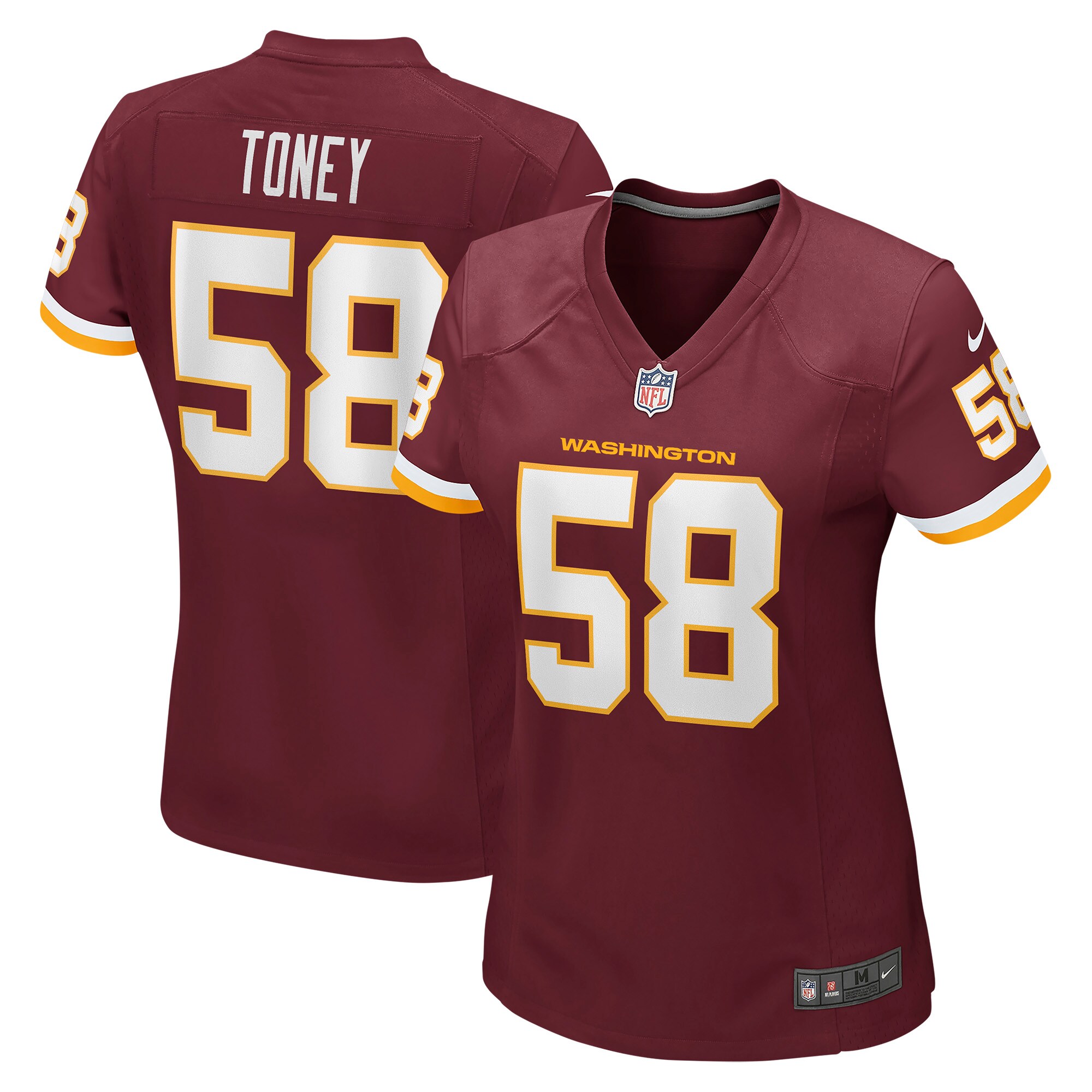 shaka toney washington football team nike womens game jersey burgundy clowdercats nen8e.jpg