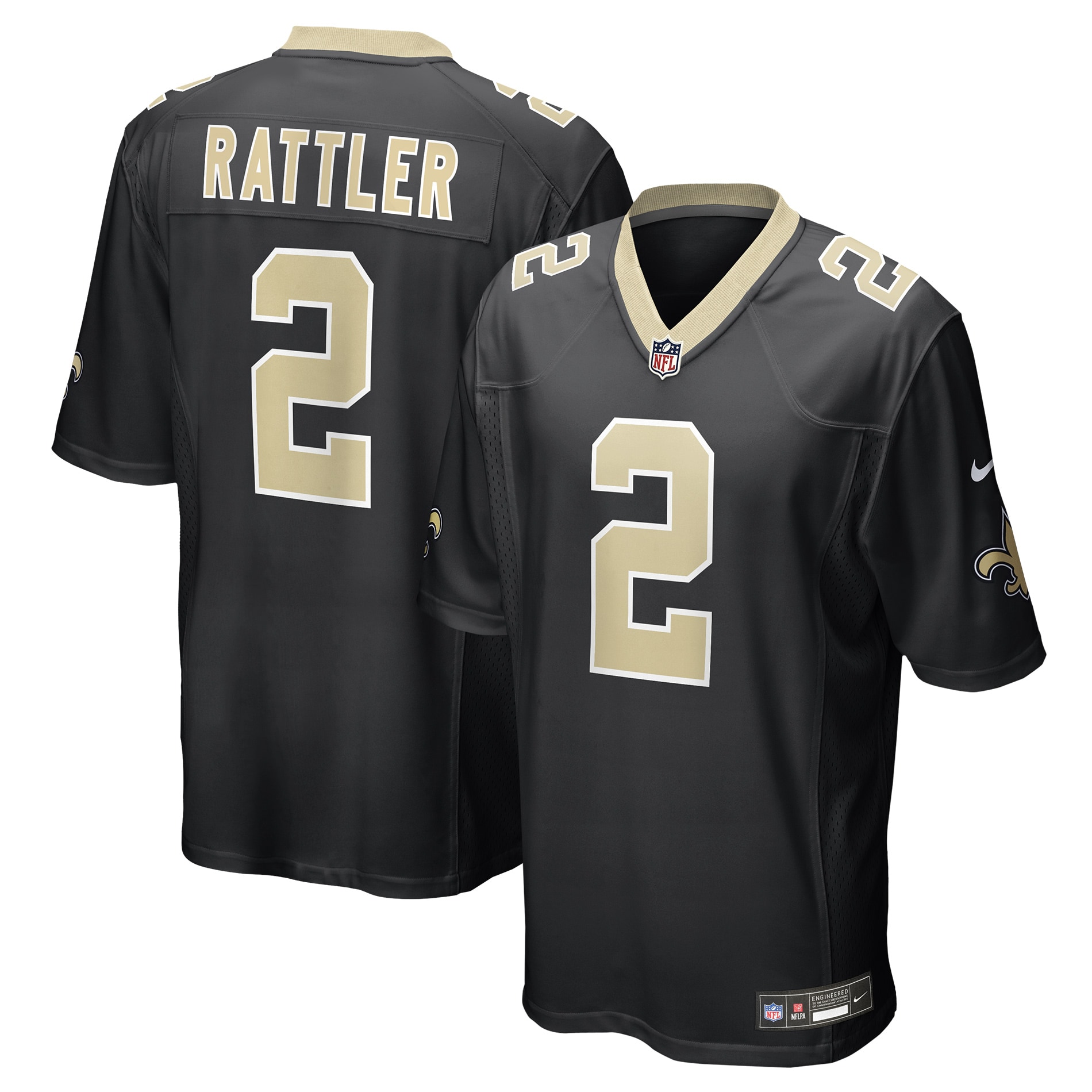 spencer rattler new orleans saints nike team game jersey black clowdercats 5zqw1.jpg