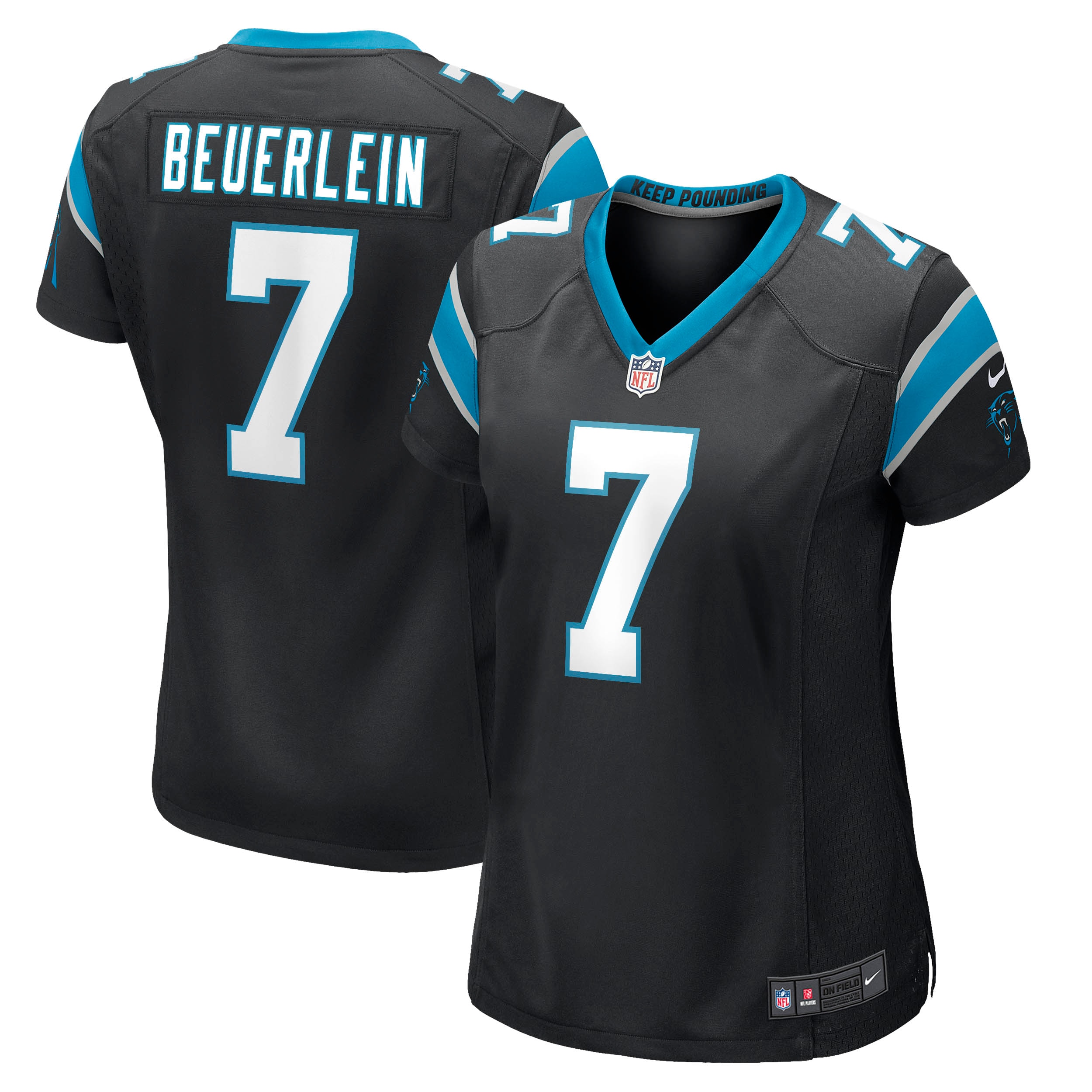 steve beuerlein carolina panthers nike womens retired player jersey black clowdercats be2nr.jpg