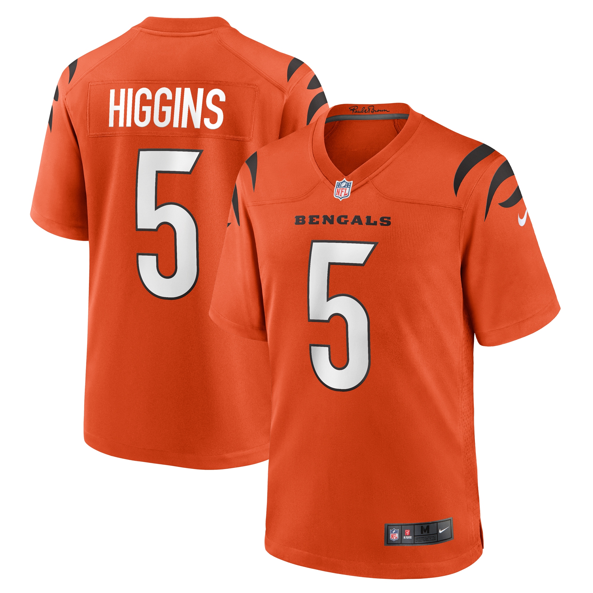 tee higgins cincinnati bengals nike alternate game jersey orange clowdercats bkrem.jpg