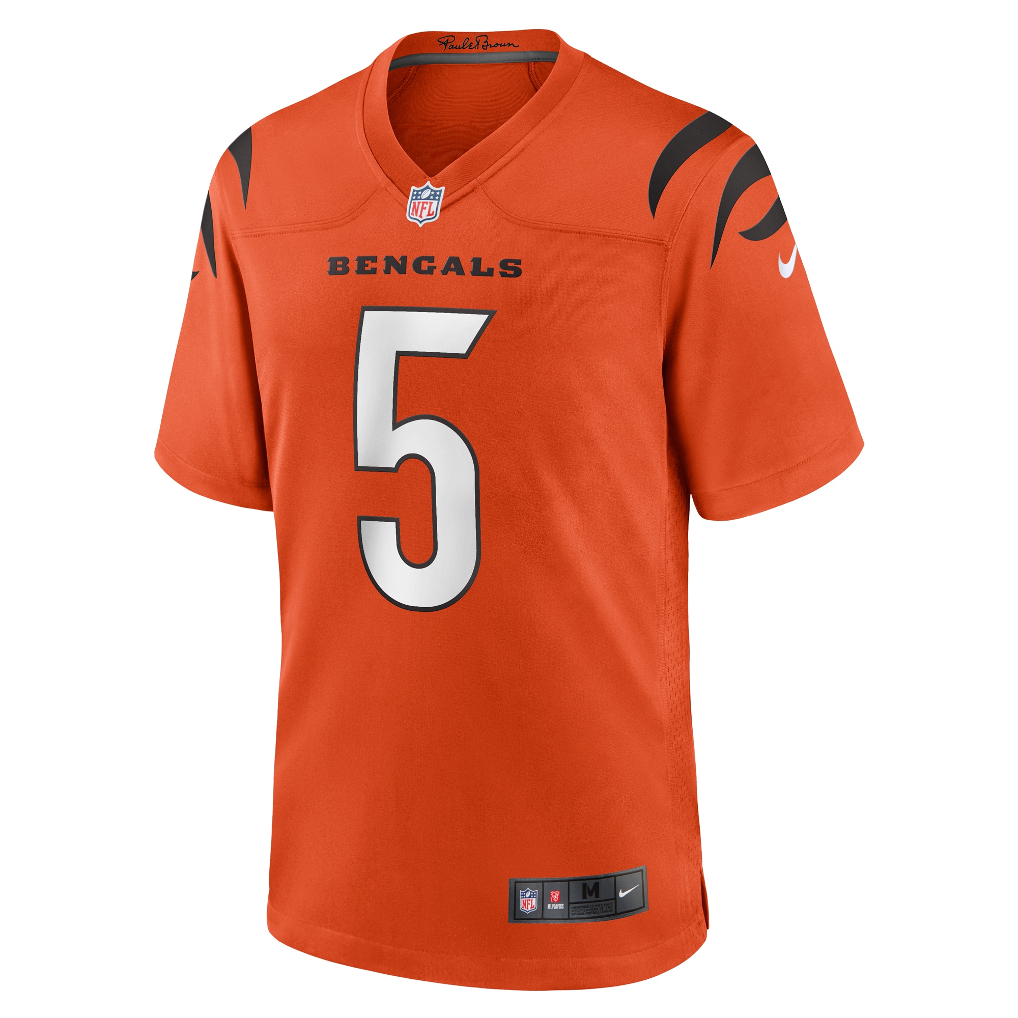 tee higgins cincinnati bengals nike alternate game jersey orange clowdercats harb5.jpg