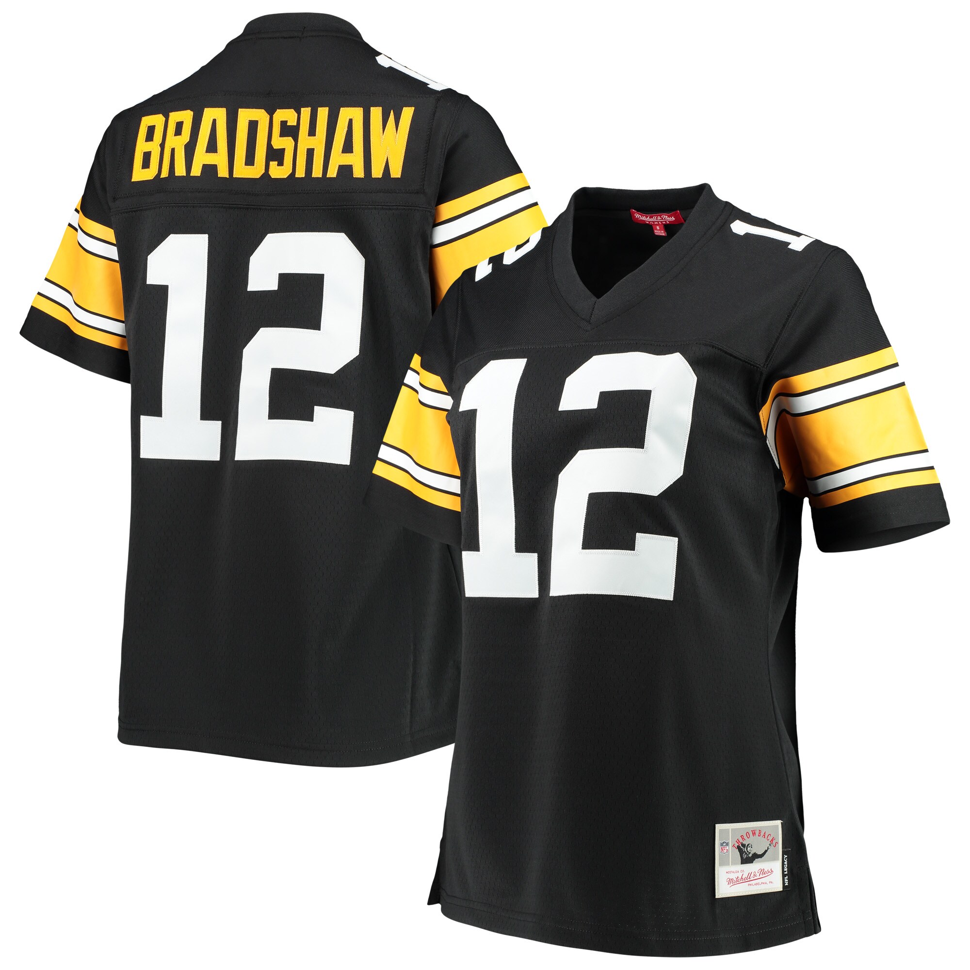 terry bradshaw pittsburgh steelers mitchell ness womens legacy replica player jersey black clowdercats xzndy.jpg