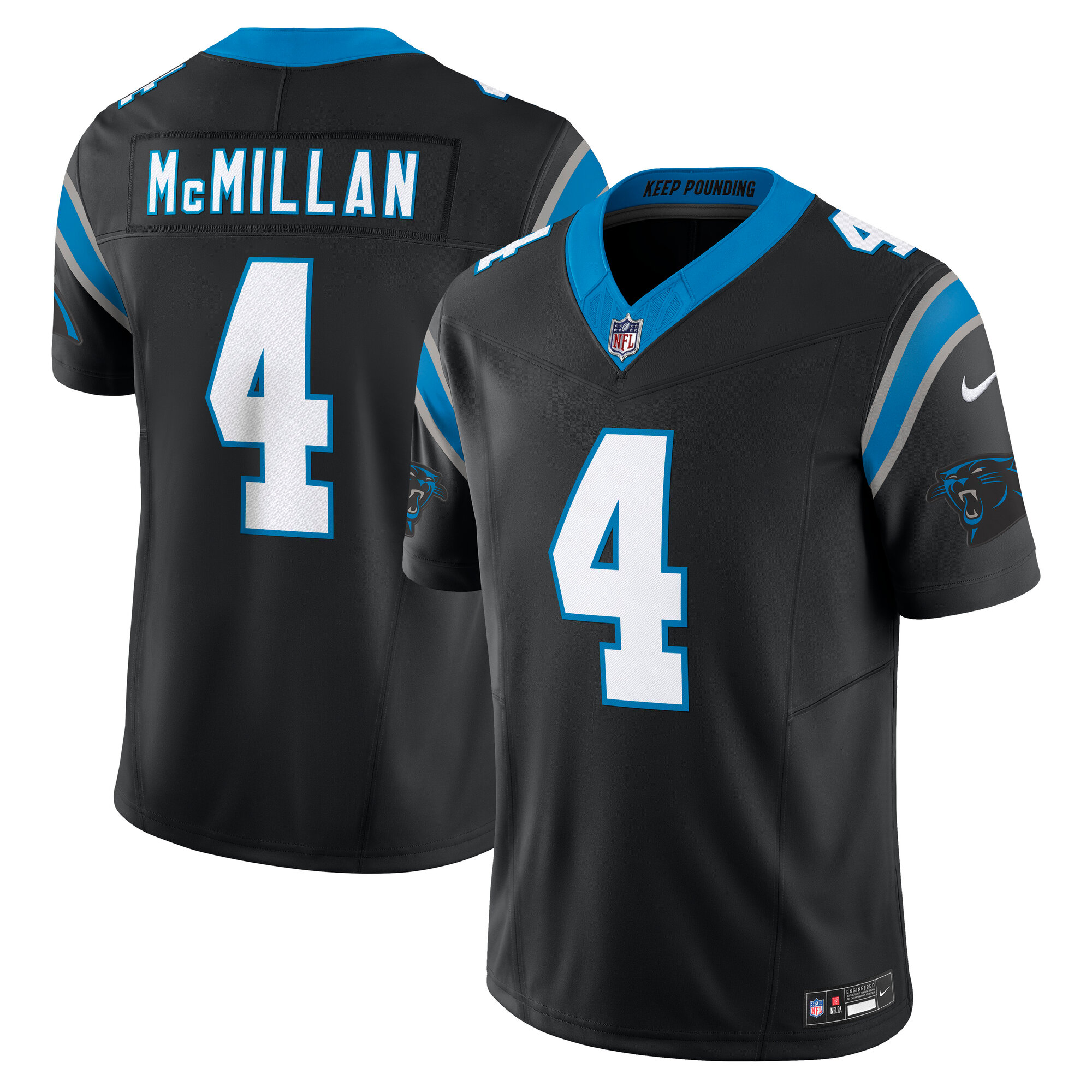 tetairoa mcmillan carolina panthers nike team vapor fuse limited jersey black clowdercats fc0tc.jpg