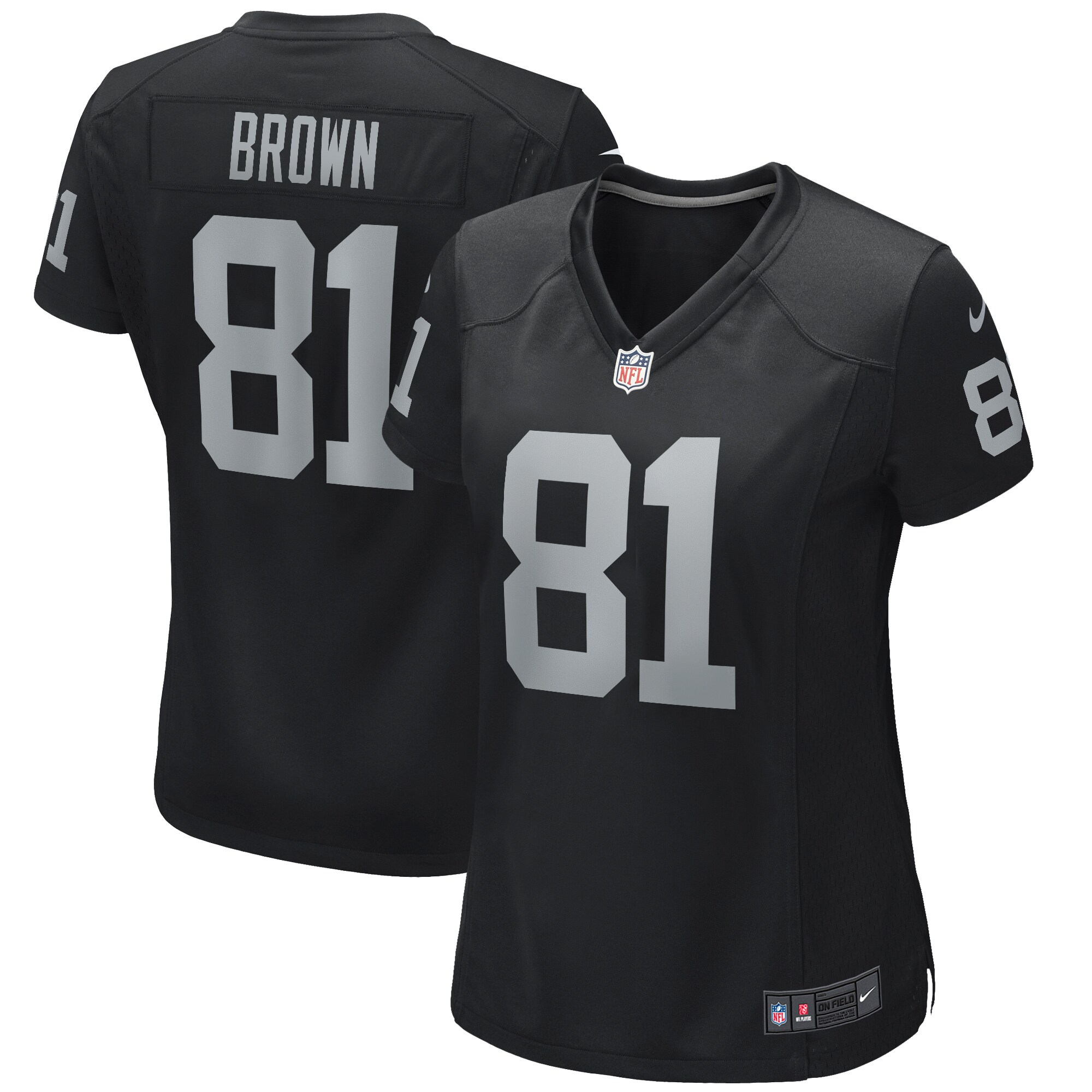 tim brown las vegas raiders nike womens game retired player jersey black clowdercats tlfl4.jpg
