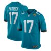 tim patrick jacksonville jaguars nike team game jersey teal clowdercats petxp.jpg