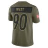 tj watt pittsburgh steelers nike 2025 salute to service limited jersey olive clowdercats squ8u.jpg