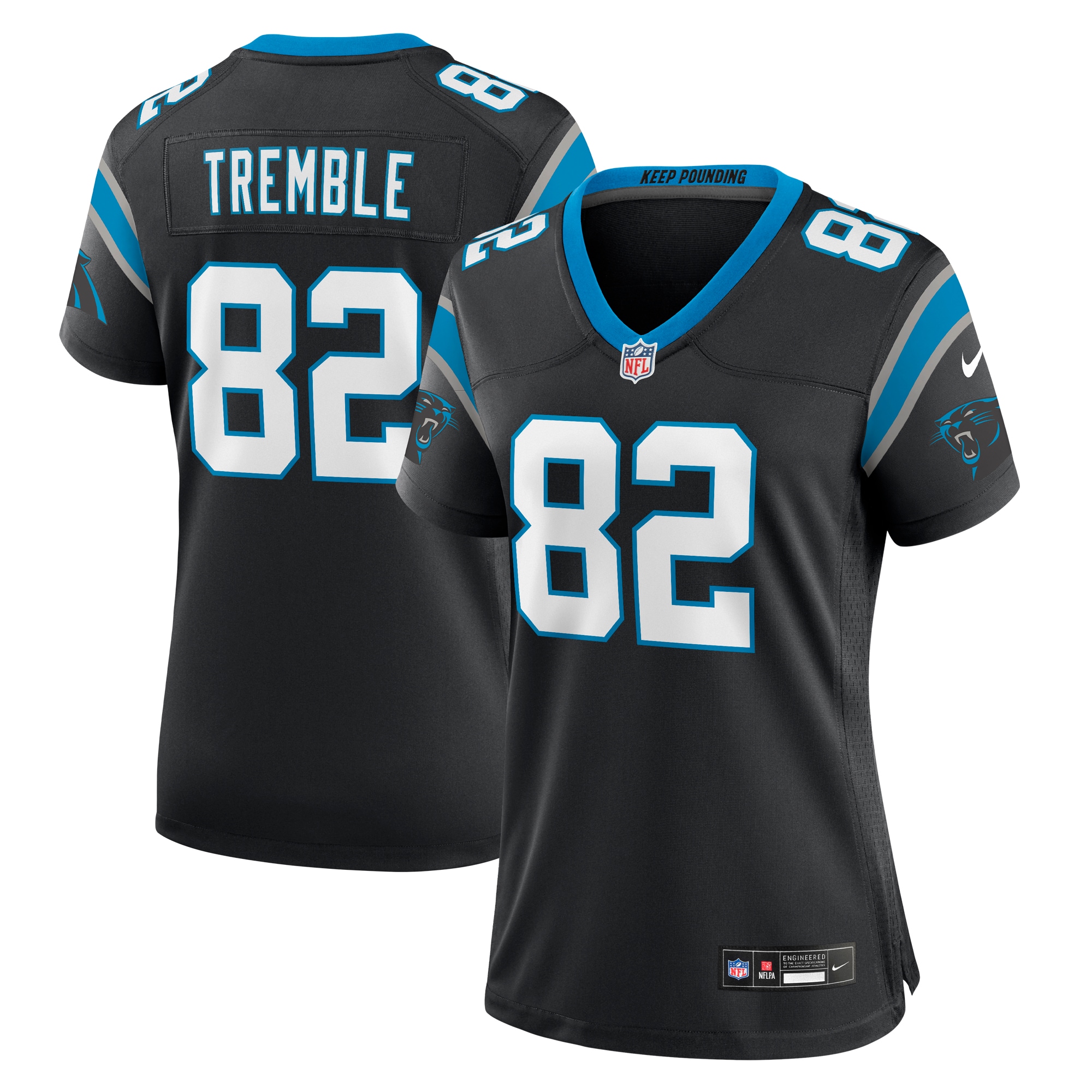 tommy tremble carolina panthers nike womens team game jersey black clowdercats eiyqq.jpg