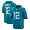 travis hunter jacksonville jaguars nike 2025 nfl draft first round pick game jersey teal clowdercats ytyu9.jpg
