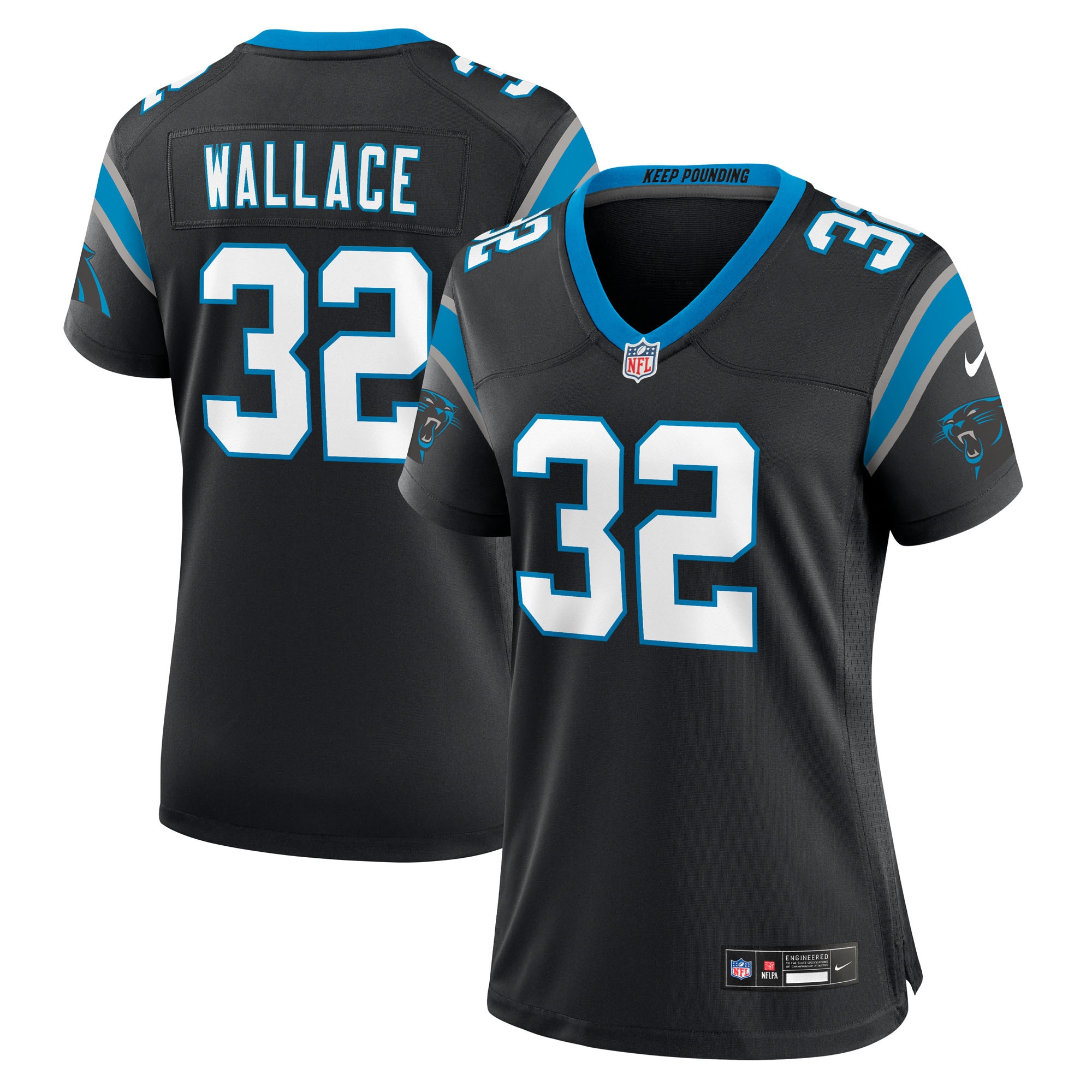 trevin wallace carolina panthers nike womens team game jersey black clowdercats xlhwd.jpg