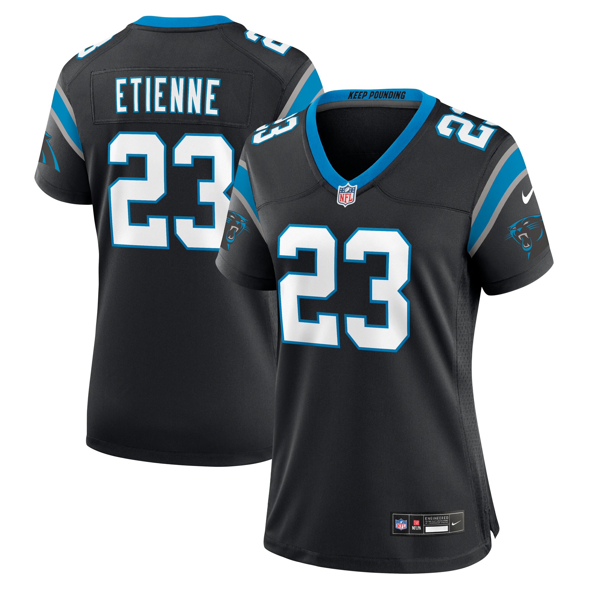 trevor etienne carolina panthers nike womens team game jersey black clowdercats bkm4u.jpg