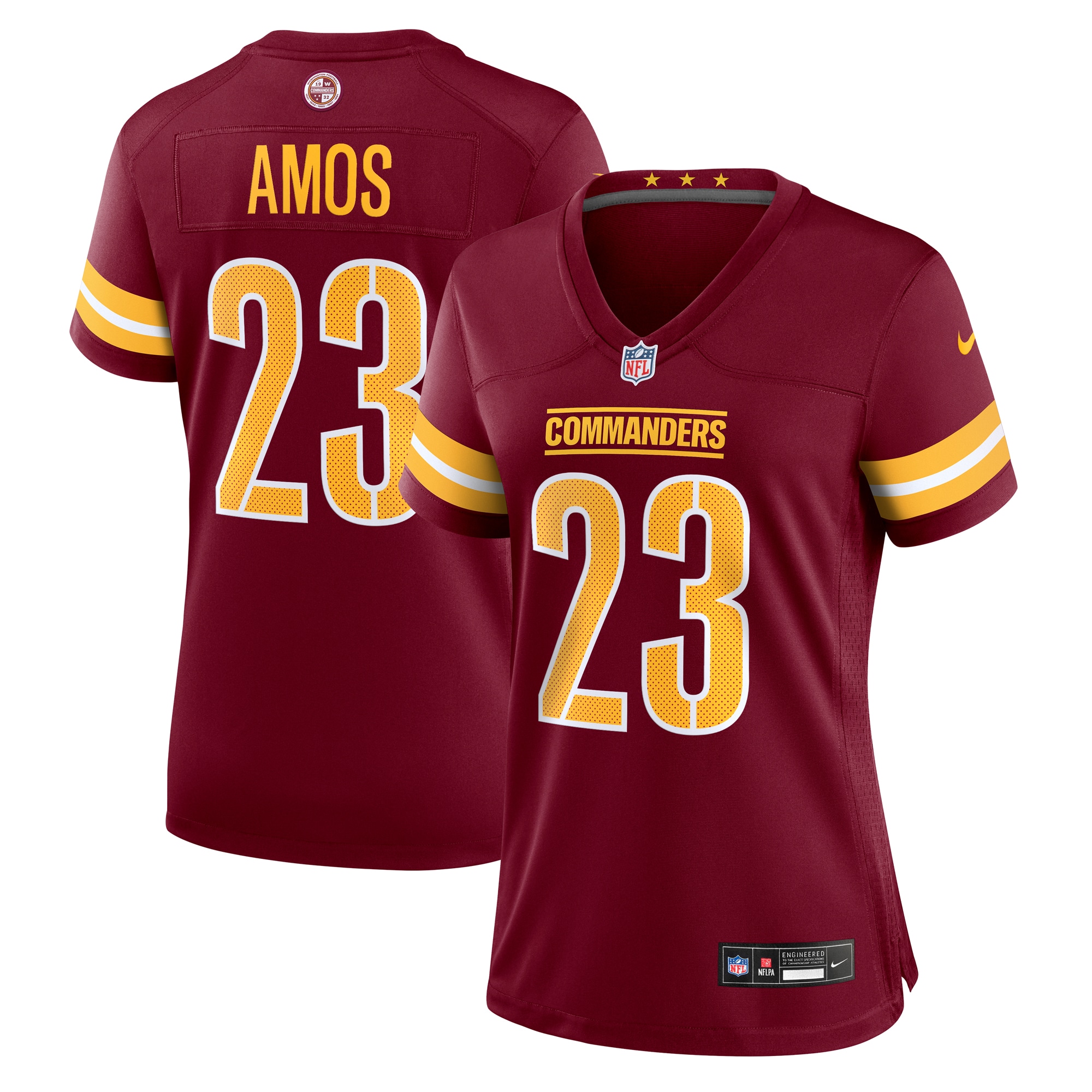 trey amos washington commanders nike womens team game jersey burgundy clowdercats tutri.jpg