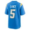 trey lance los angeles chargers nike team game jersey powder blue clowdercats hfocm.jpg