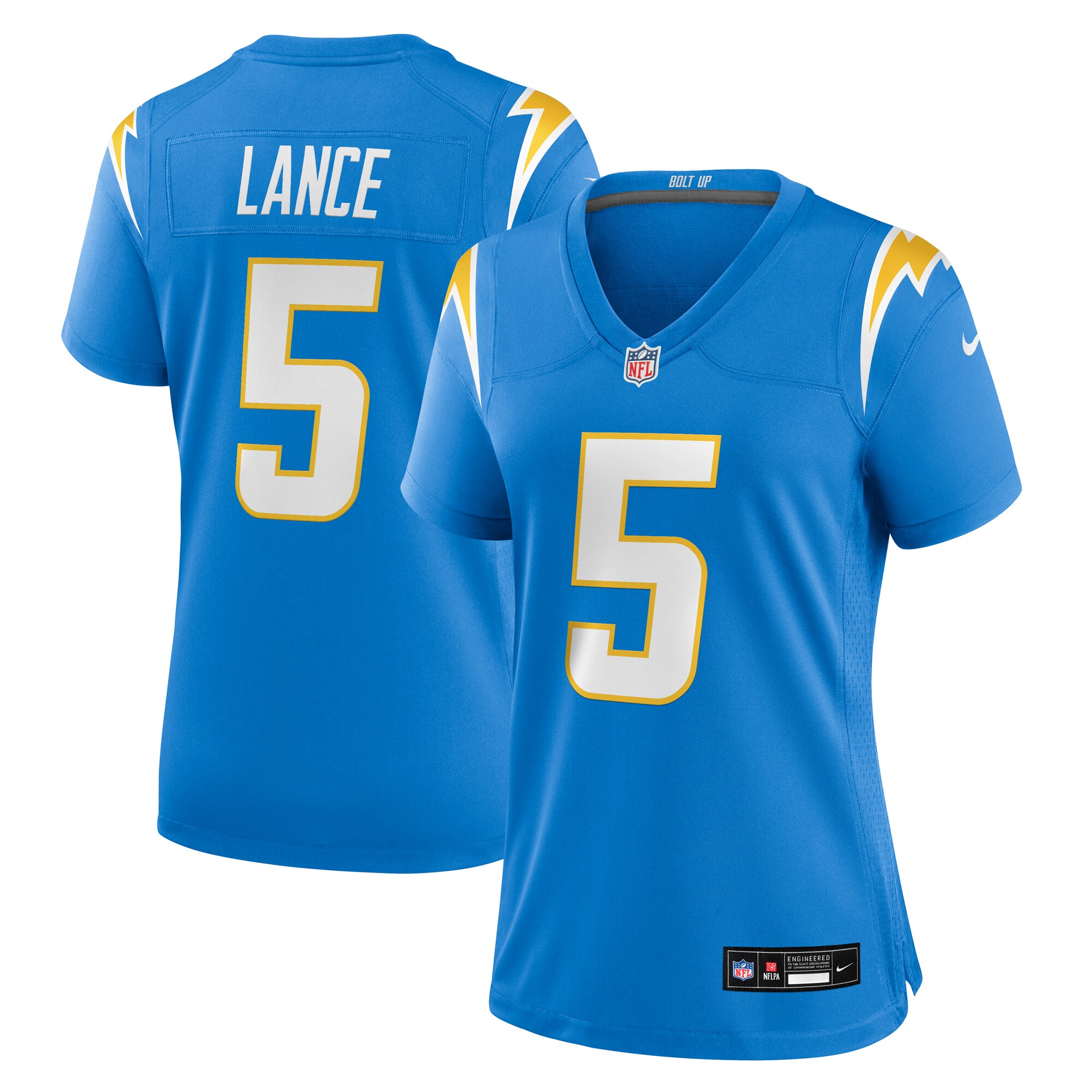 trey lance los angeles chargers nike womens team game jersey powder blue clowdercats d3rfa.jpg