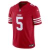 trey lance san francisco 49ers nike vapor fuse limited jersey scarlet clowdercats umejm.jpg
