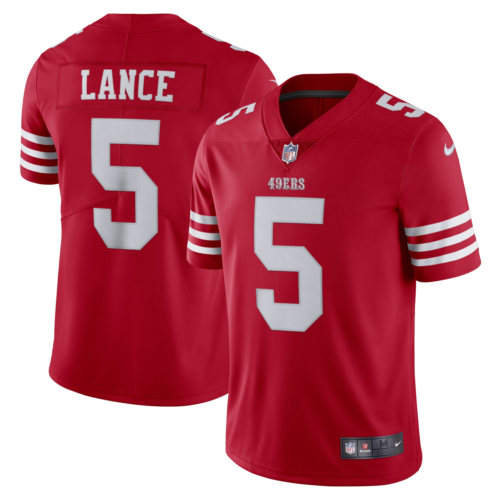 trey lance san francisco 49ers nike vapor limited jersey scarlet clowdercats zue0z.jpg