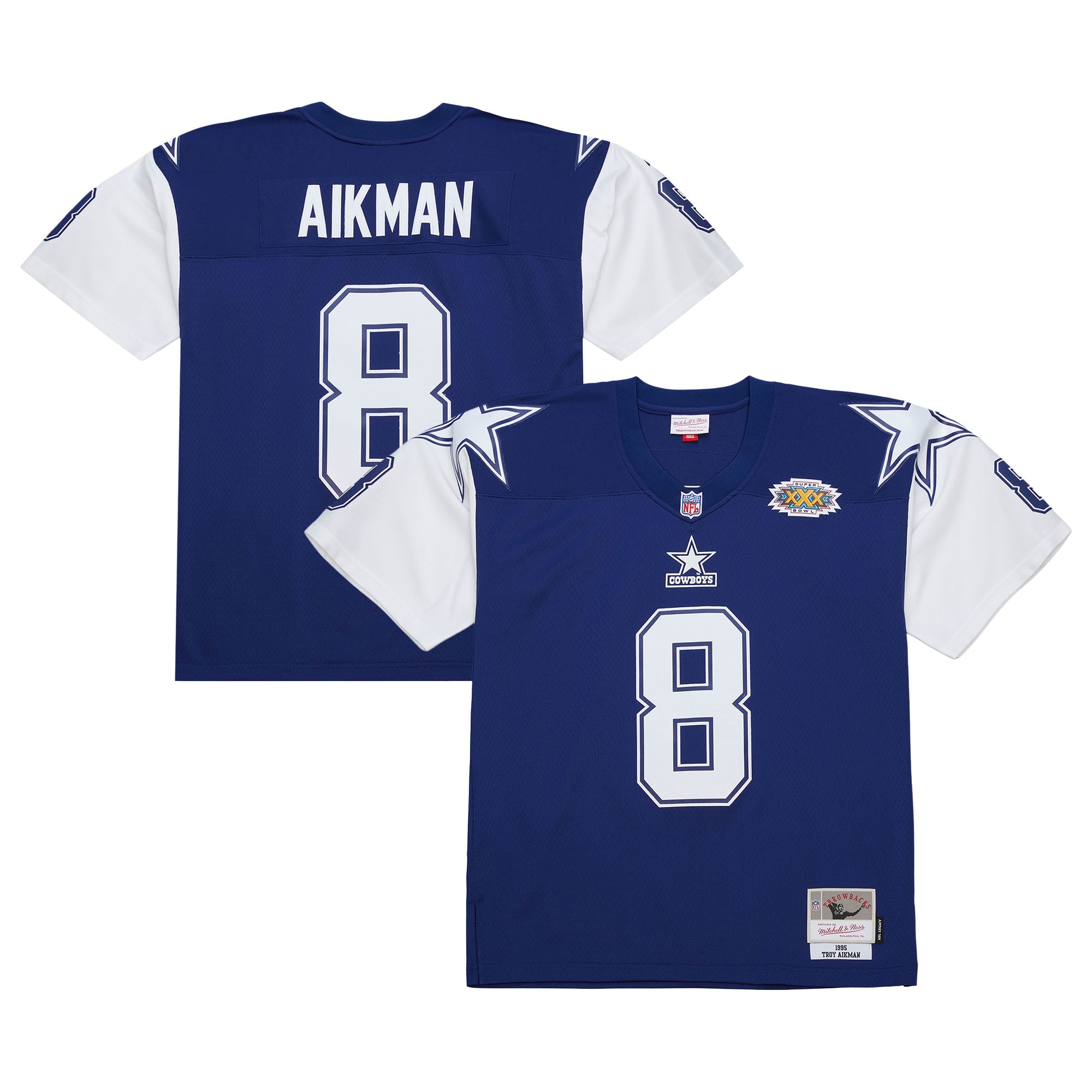 troy aikman dallas cowboys mitchell ness 1995 legacy replica jersey navy clowdercats 64e2t.jpg