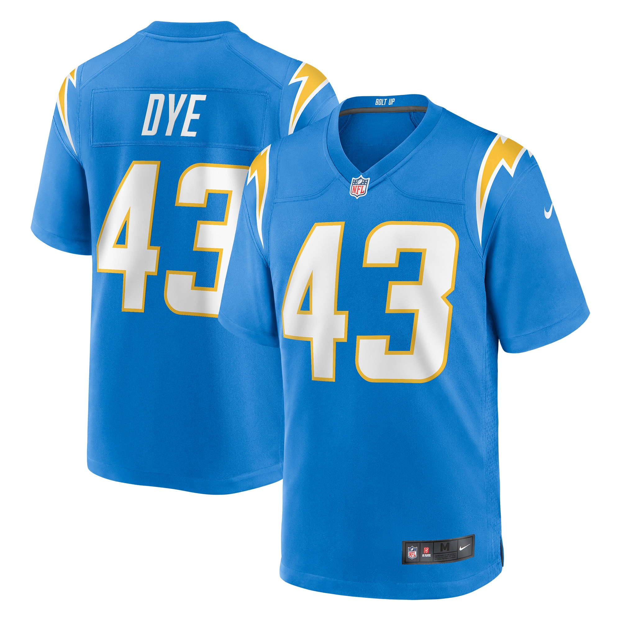 troy dye los angeles chargers nike game jersey powder blue clowdercats y84qr.jpg