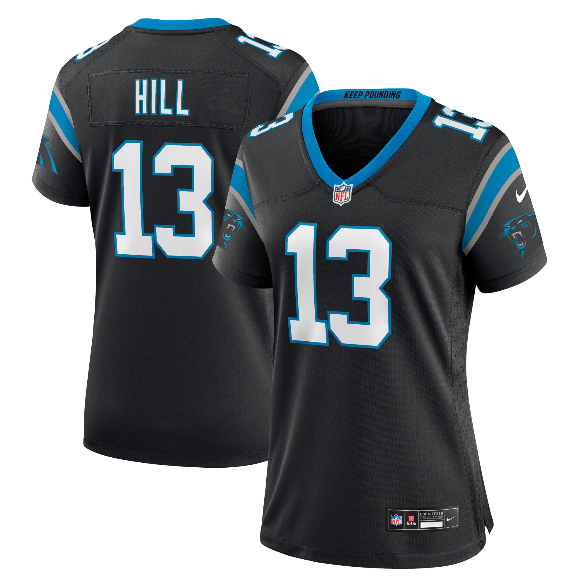 troy hill carolina panthers nike womens team game jersey black clowdercats hlk1h.jpg