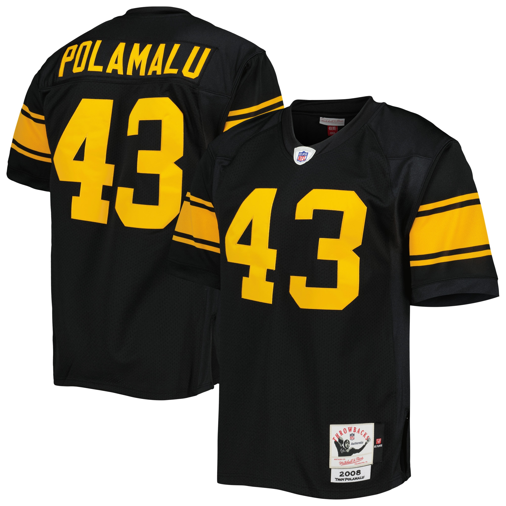 troy polamalu pittsburgh steelers 2008 mitchell ness authentic throwback retired player jersey black clowdercats hcvid.jpg