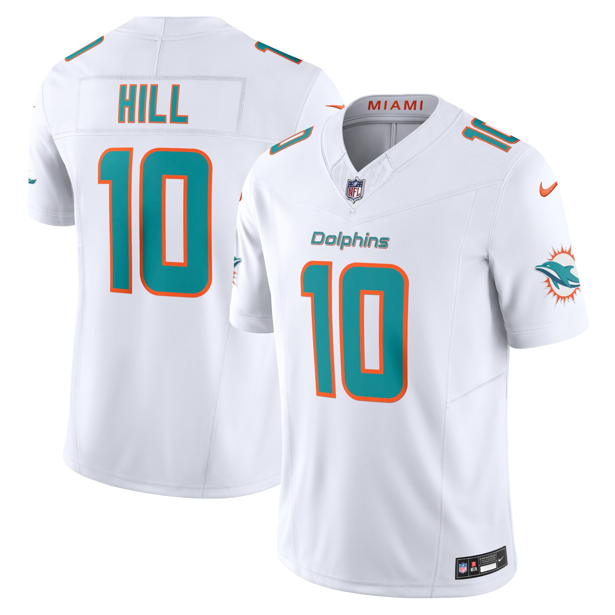 tyreek hill miami dolphins nike vapor fuse limited jersey white clowdercats pngcc.jpg