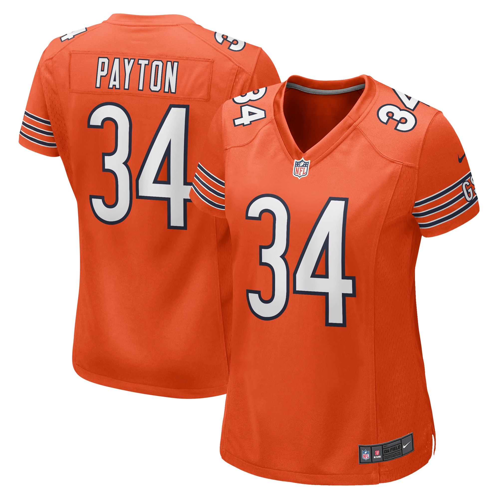 walter payton chicago bears nike womens retired player jersey orange clowdercats tqgsz.jpg