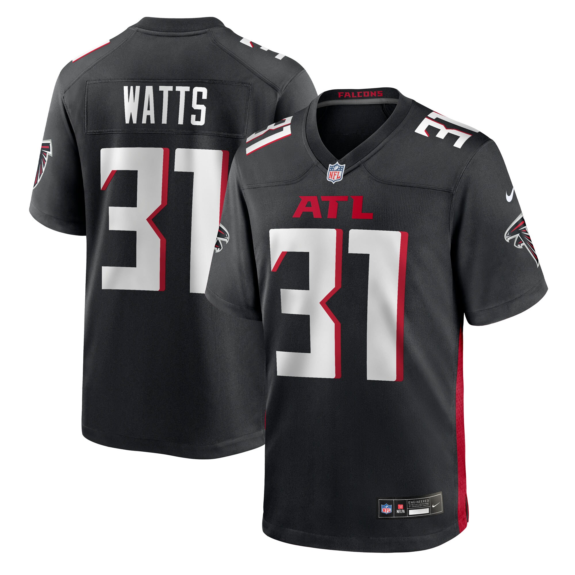 xavier watts atlanta falcons nike team game jersey black clowdercats a6snw.jpg