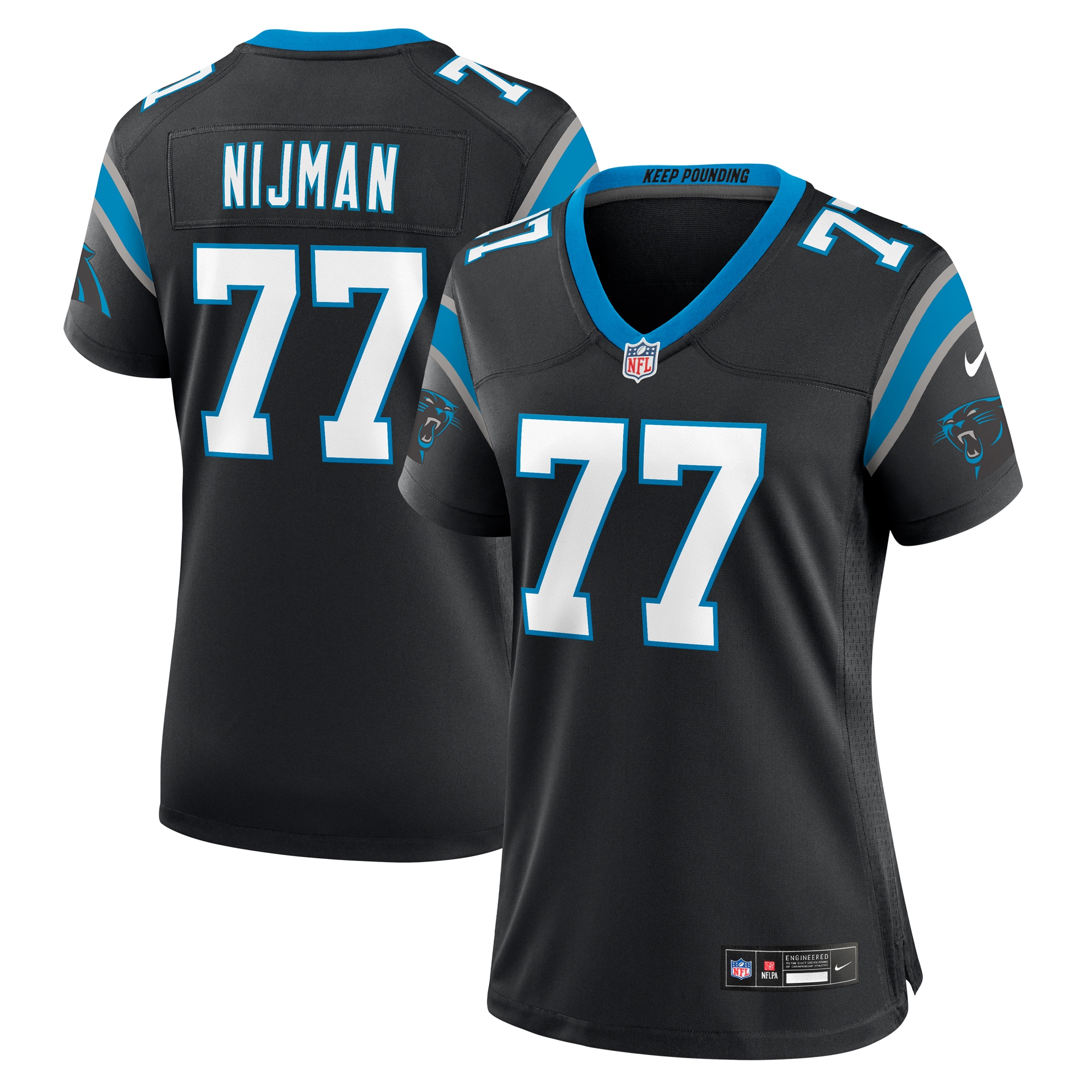 yosh nijman carolina panthers nike womens game jersey black clowdercats zewj8.jpg