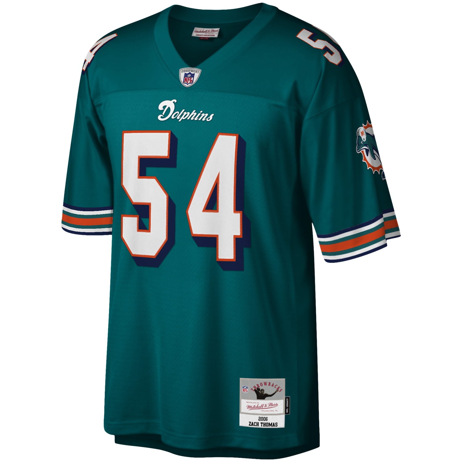 zach thomas miami dolphins mitchell ness legacy replica jersey aqua clowdercats vr9vk.jpg