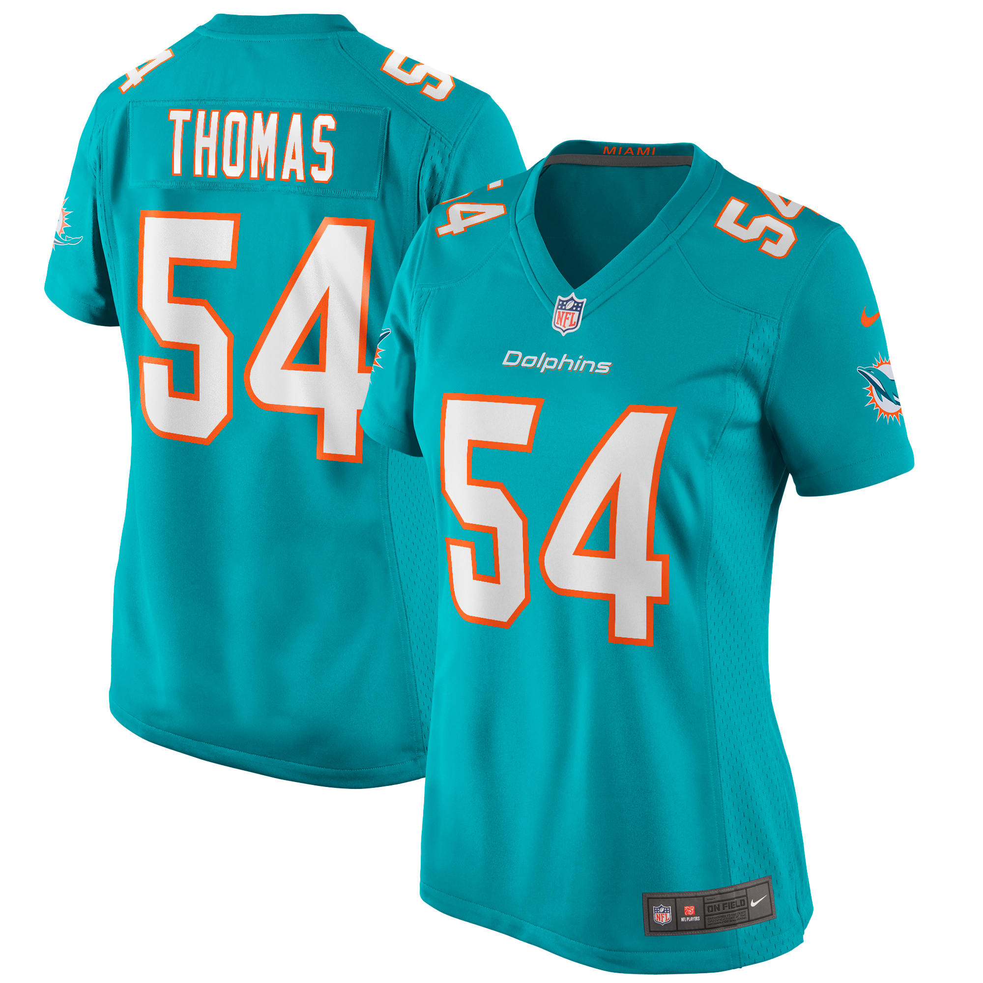 zach thomas miami dolphins nike womens game retired player jersey aqua clowdercats jeqf4.jpg