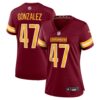 zane gonzalez washington commanders nike womens team game jersey burgundy clowdercats nj5s8.jpg