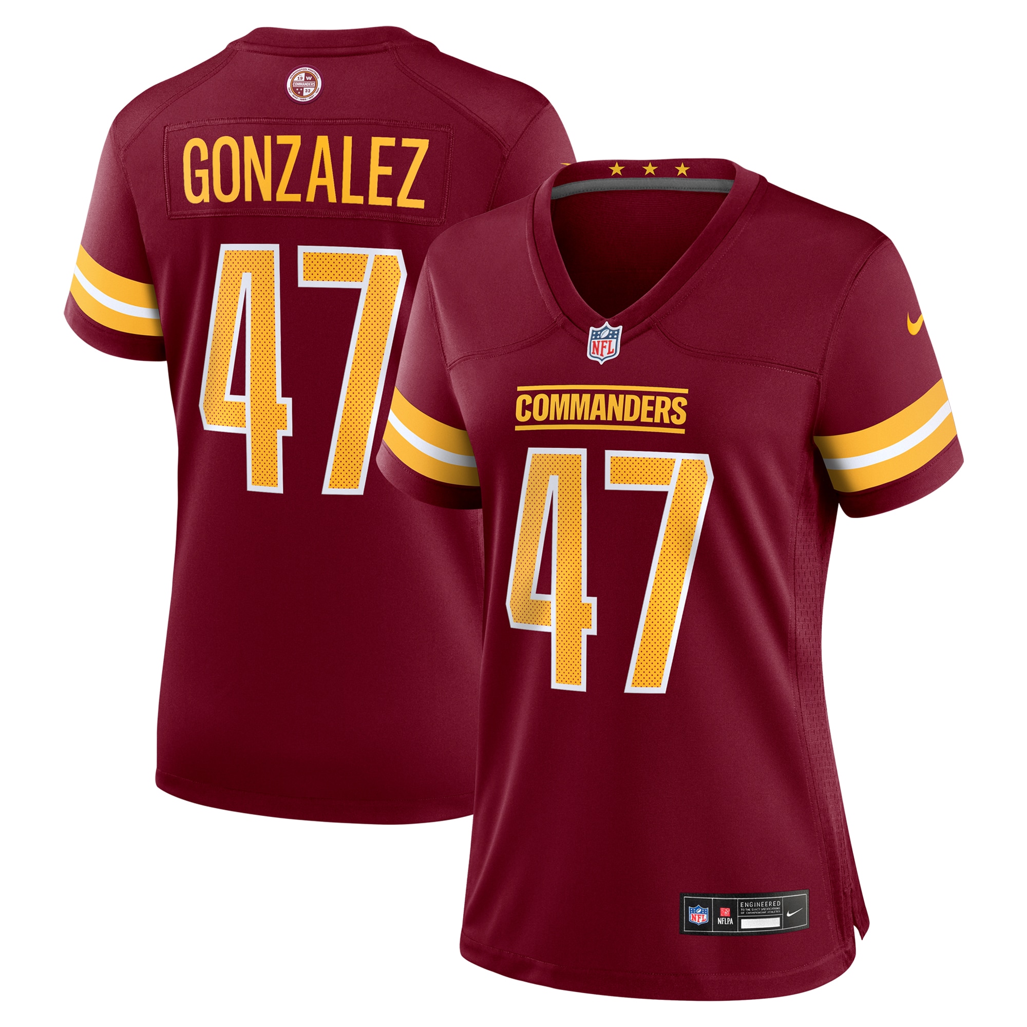 zane gonzalez washington commanders nike womens team game jersey burgundy clowdercats nj5s8.jpg