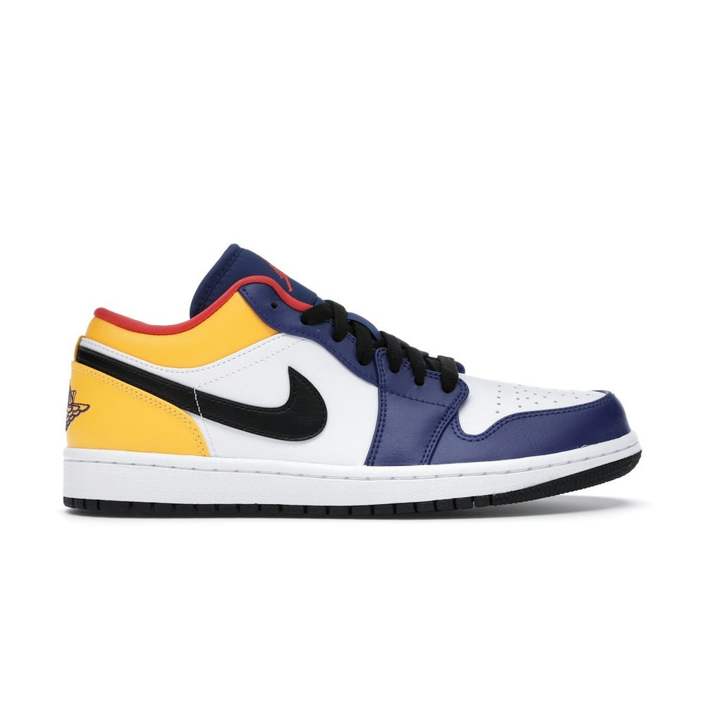 Air Jordan 1 Low White-Royal Blue-Yellow
