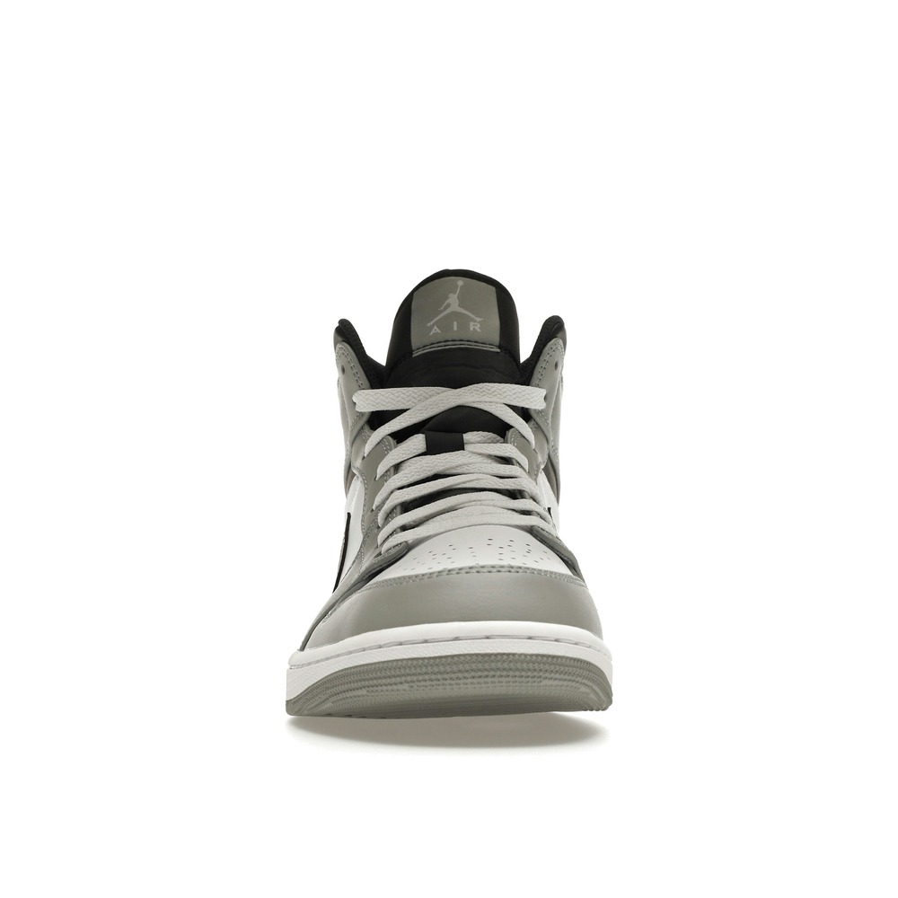Air Jordan 1 Mid Light Smoke Grey-White-Black - Image 2