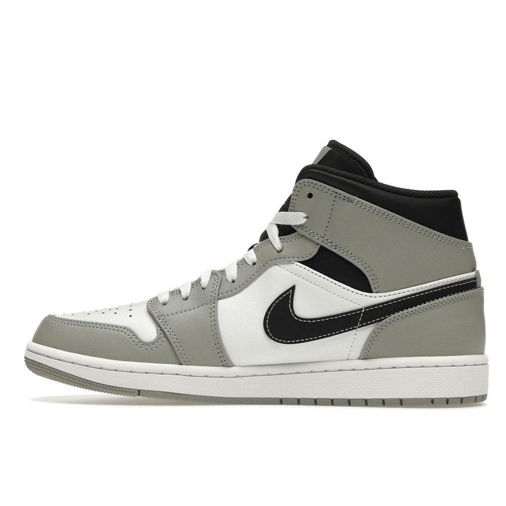 Air Jordan 1 Mid Light Smoke Grey-White-Black - Image 3