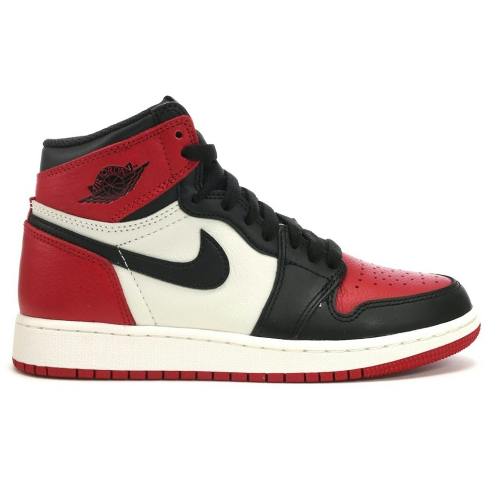Air Jordan 1 Retro High OG BG Bred Toe (Grade-School-Boy)
