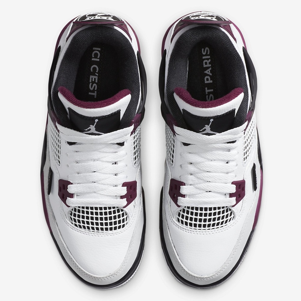Air Jordan 4 Retro GS Bordeaux collab Paris Saint-Germain (Grade-Schooler) - Image 5