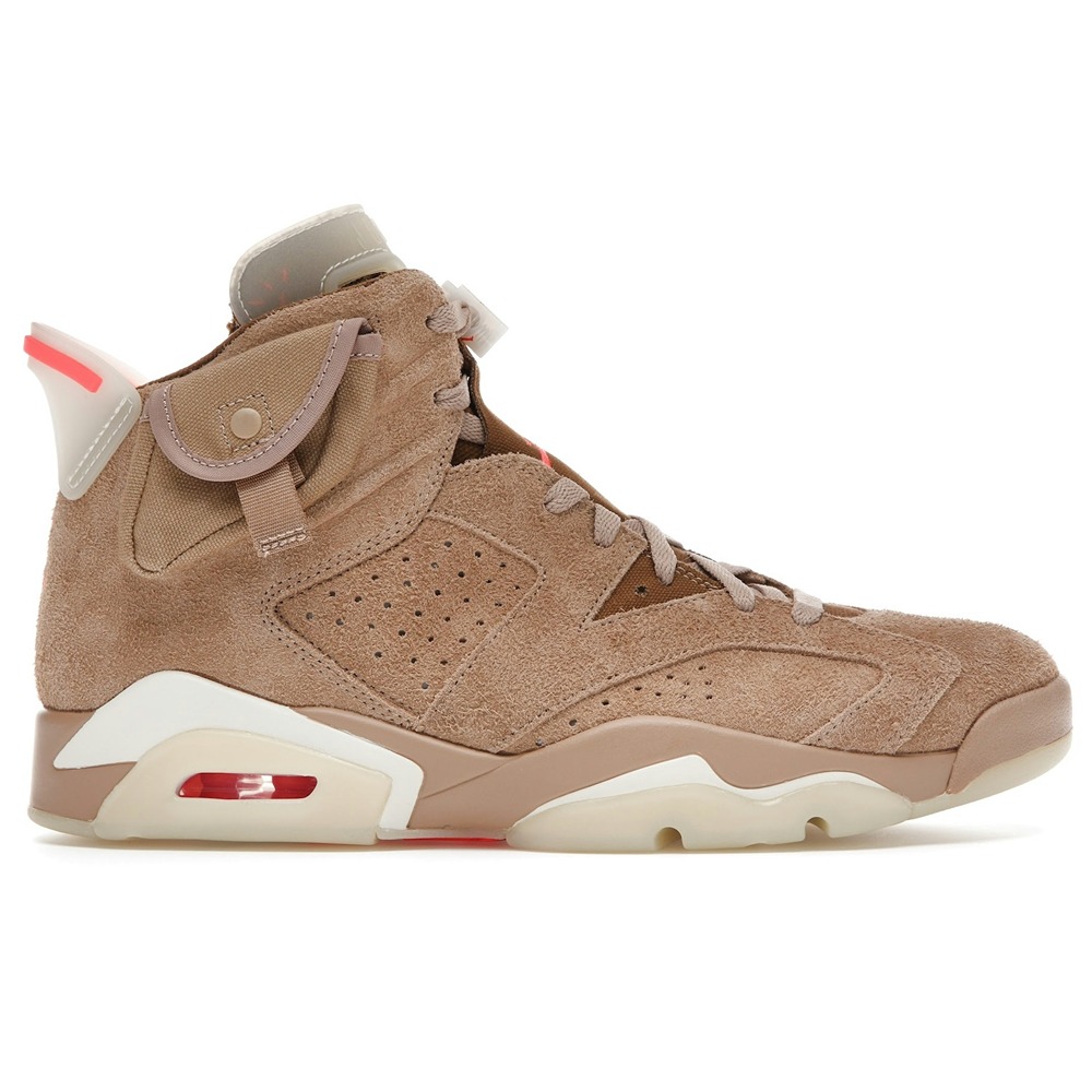Air Jordan 6 Retro British Khaki collab Travis Scott