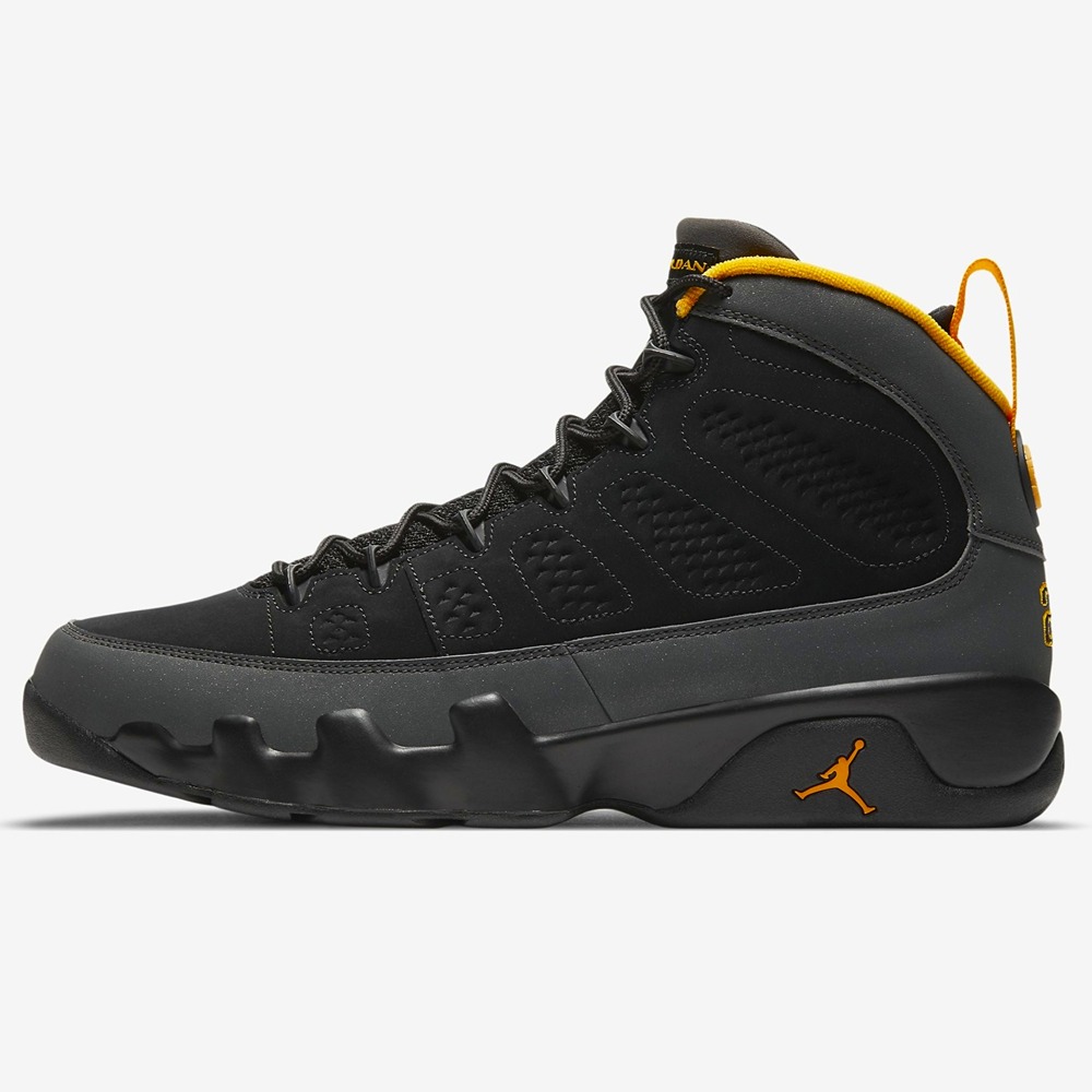 Air Jordan 9 Retro Dark Charcoal University Gold
