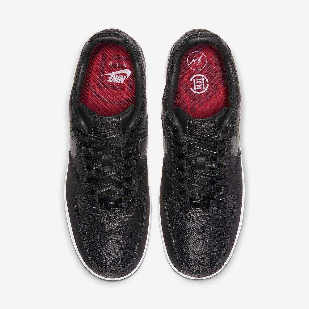 Nike Air Force 1 Black Silk collab Fragment Design & CLOT - Image 6