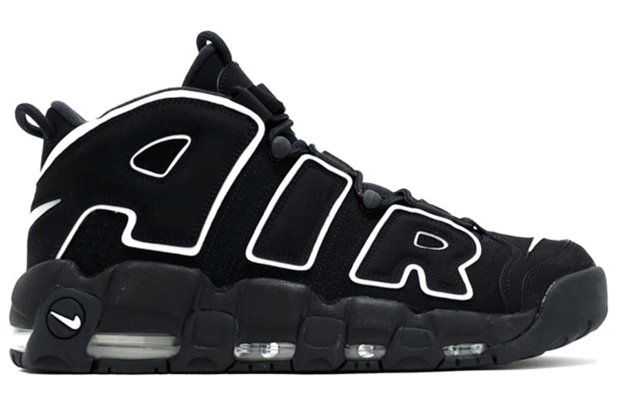 Nike Air More Uptempo 'Black White' 414962-002 - Image 2