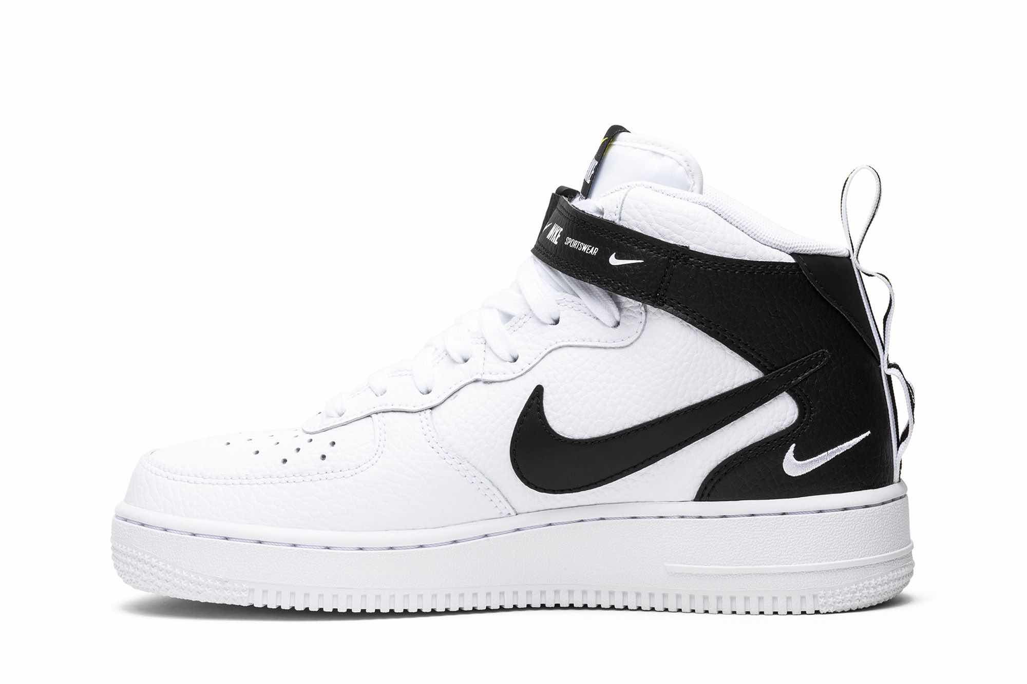 Air Force 1 Mid '07 LV8 'White Black' 804609-103 - Image 3