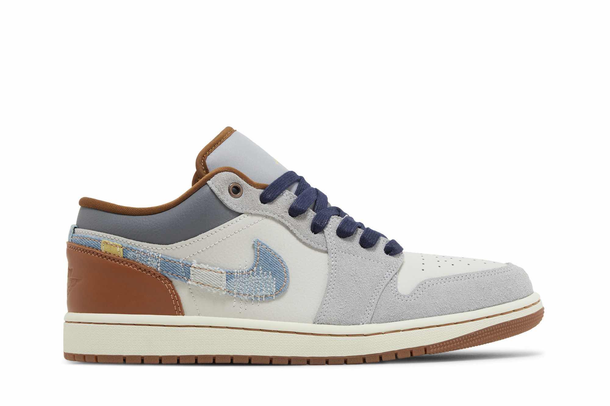 Air Jordan 1 Low SE 'Phantom Repaired Denim Swoosh' FZ5042-041