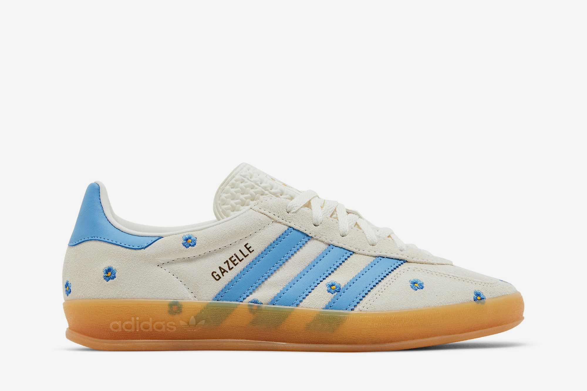 Adidas GAZELLE Indoor Floral 'White Blue' IF4491